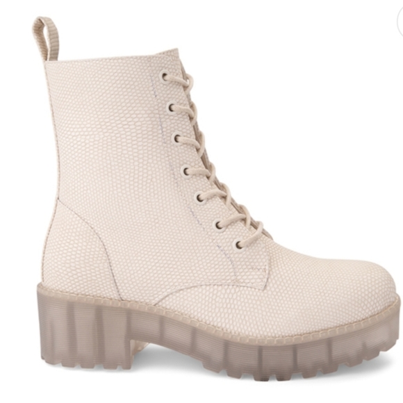 Dirty Laundry Mazzy Combat Boots in Natural - Picture 2 of 7